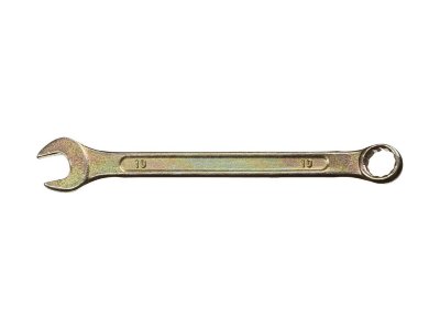Ключ комбинированный гаечный DEXX, желтый цинк, 10мм