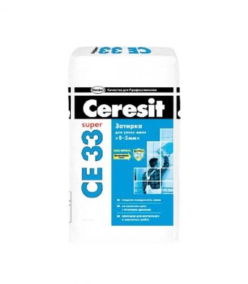 Затирка Церезит CE33 Супер (Ceresit CE33 Super) №01 (белый) 2-5мм, 5кг