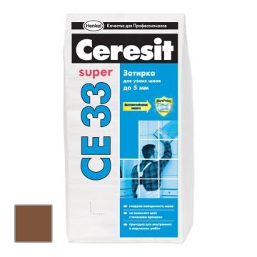Затирка Церезит CE33 Супер (Ceresit CE33 Super) №58 (темно-коричневый) 2-5мм, 2кг
