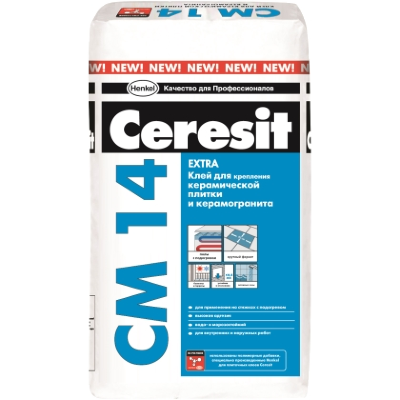 Клей Церезит СМ14 Экстра (Ceresit CM14 Extra) для керамогранита, 25кг